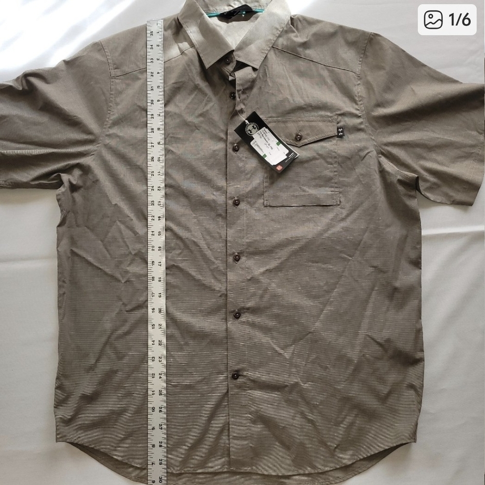 Under Armour Men's Tan Casual Button Down Shirt
